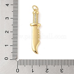 Brass Micro Pave Clear Cubic Zirconia Pendants&nbsp;ZIRC-C010-01G
