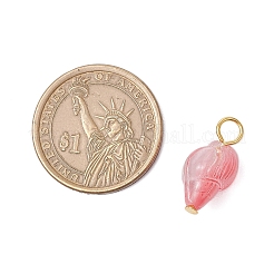 Transparent Spray Paint Glass Pendants&nbsp;PALLOY-JF03689-01
