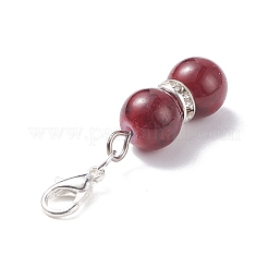 8Pcs Baking Paint Glass Beaded Pendant Decorations&nbsp;HJEW-JM00640-02-1