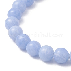 Round Natural Mixed Gemstone Beads & Brass Rhinestone Spacer Beads Stretch Bracelets for Women&nbsp;BJEW-JB12707