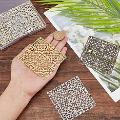 12Pcs 3 Colors Alloy Filigree Joiners Findings&nbsp;FIND-CA0004-94