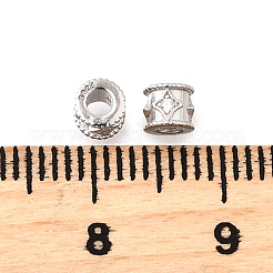 925 Sterling Silver Micro Pave Clear Cubic Zirconia Beads&nbsp;STER-F061-02A-P