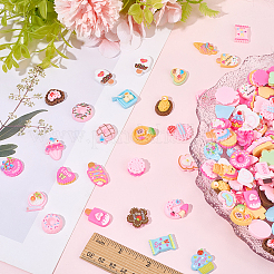 240g Cartoon Snack Opaque Resin Cabochons&nbsp;RESI-SC0036-51