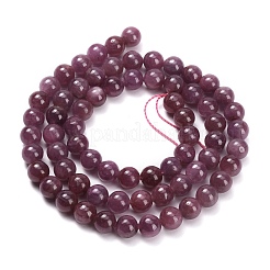 Natural Ruby Beads Strands&nbsp;G-L631-A01-6mm-AA