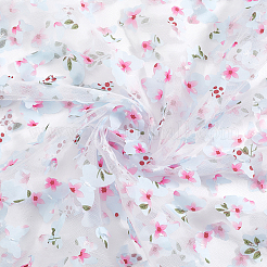 Gradient 3D Butterfly Polyester Gauze Fabric&nbsp;AJEW-WH20006-148A