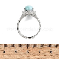Brass Micro Pave Cubic Zirconia Cuff Open Rings&nbsp;RJEW-D351-03G-02