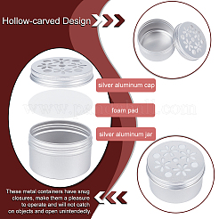 12Pcs 3 Style Aluminium Shallow Round Candle Tins&nbsp;AJEW-PH0004-83