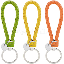 12Pcs 3 Colors PU Leather Knitting Keychains&nbsp;KEYC-CL0001-20C