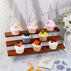 3-Tier Wood Acrylic Organizer Display Riser Rack&nbsp;ODIS-WH0070-13C