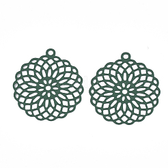 430 Stainless Steel Filigree Pendants&nbsp;X-STAS-T042-02B