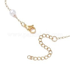 Round ABS Imitation Pearl Link Chain Necklaces&nbsp;NJEW-JN05144