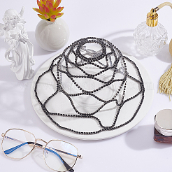 Rhinestone Mesh Headpiece Cap&nbsp;AJEW-WH0413-82B