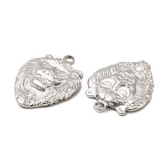 Non-Tarnish 304 Stainless Steel Pendant Cabochon Settings&nbsp;STAS-E182-03P
