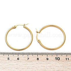 PVD Vacuum Plating 201 Stainless Steel Hoop Earrings for Women&nbsp;EJEW-G260-02A-G