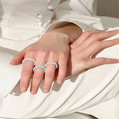 1 Set Acrylic Finger Rings for Women&nbsp;RJEW-LP0008-18B
