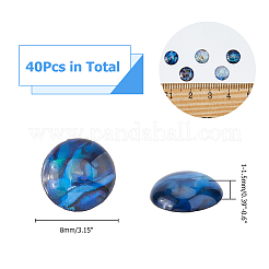 40Pcs Abalone Shell/Paua Shell Cabochons&nbsp;SSHEL-FI0001-02