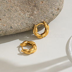 Twist 304 Stainless Steel Hoop Earrings for Women&nbsp;HD0403
