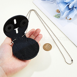 Cattlehide Leather Badge Holder&nbsp;AJEW-WH0696-023B