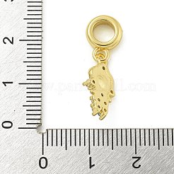 Rack Plating Brass & Cubic Zirconia & ABS Plastic Pearl European Pendants&nbsp;KK-Z067-61B-G