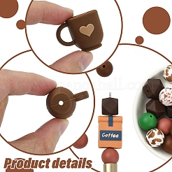 80Pcs 14 Styles Silicone Focal Beads&nbsp;SIL-YW0002-36