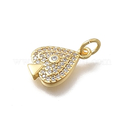 Brass Micro Pave Cubic Zirconia Pendants&nbsp;KK-D431-076B-01
