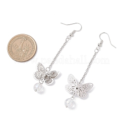 Brass Butterfly Dangle Earrings&nbsp;EJEW-JE06664