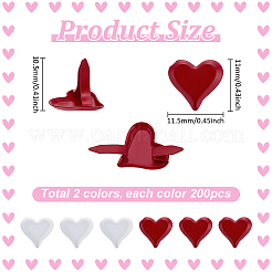 400Pcs 2 Colors Heart Iron Brads&nbsp;FIND-PH0027-43