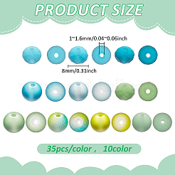 350Pcs 10 Colors Transparent Glass Beads&nbsp;EGLA-PH0001-87