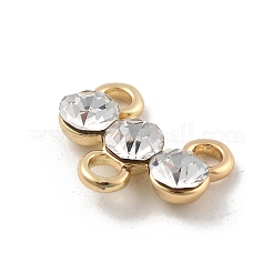 Brass Micro Pave Clear Cubic Zirconia Chandelier Components Link&nbsp;LS-KK-D283-11G