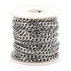 Tarnish Resistant 304 Stainless Steel Cuban Link Chains&nbsp;CHS-K016-02A-P