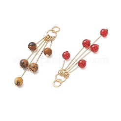 Natural Mixed Gemstone Dangle Pendants&nbsp;PALLOY-JF05233