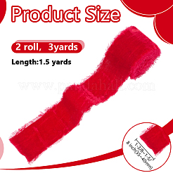 Velvet Frayed Fringe Ribbon&nbsp;OCOR-WH0082-485C