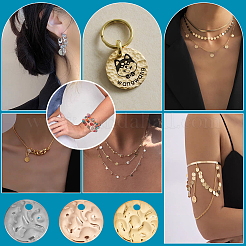 60Pcs 3 Colors 304 Stainless Steel Charms&nbsp;STAS-PH0006-60