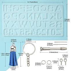 1Pcs Initial Letter A~Z & Number 0~9 Silicone Pendant Mold for KeyChain Making&nbsp;DIY-YW0008-10