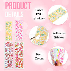8 Styles Laser PVC Stickers&nbsp;AJEW-TA0001-56