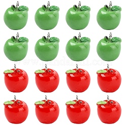 10Pcs Apple Resin Charms&nbsp;RESI-YW0005-26A