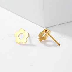 201 Stainless Steel Flower Stud Earrings&nbsp;DW6550