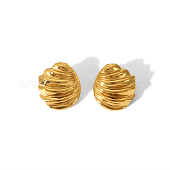 Irregular Texture Geometric 304 Stainless Steel Stud Earrings&nbsp;JR2524-1