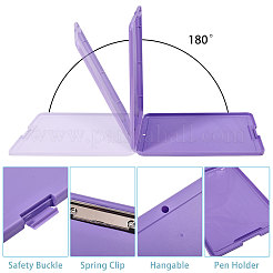 2Pcs 2 Colors Rectangle Plastic Clipboards&nbsp;AJEW-CA0005-57A