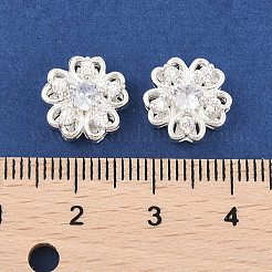 Rack Plating Brass Micro Pave Cubic Zirconia Beads&nbsp;KK-F879-05S