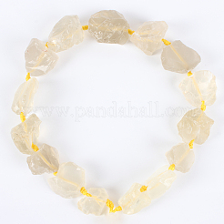 Natural Lemon Quartz(Heated) Rough Nuggets Bead Strands&nbsp;G-E240-02B
