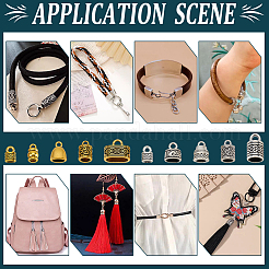 150Pcs 15 Styles Tibetan Style Cord Ends&nbsp;FIND-PH0028-89