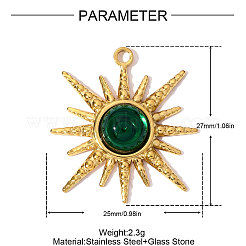 304 Stainless Steel Glass Pendants&nbsp;STAS-OY008-63G