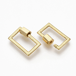 Brass Screw Carabiner Lock Charms&nbsp;KK-T047-10G