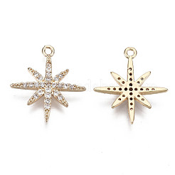 Brass Micro Pave Cubic Zirconia Pendants&nbsp;KK-R111-052
