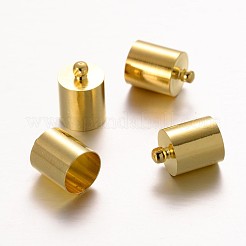 Brass Column Cord Ends&nbsp;KK-F0320-D-07G