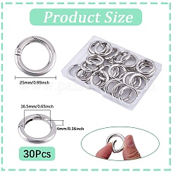 Zinc Alloy Spring Gate Rings&nbsp;FIND-SP0001-08B