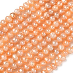 Natural Cultured Freshwater Pearl Beads Strands&nbsp;PA-CBAC463-04