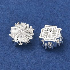 Brass Pave Cubic Zirconia Multi-Strands Links&nbsp;KK-B172-12S-01