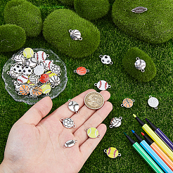 52Pcs 13 Styles Alloy Enamel Connector Charms&nbsp;ENAM-DC0002-03
